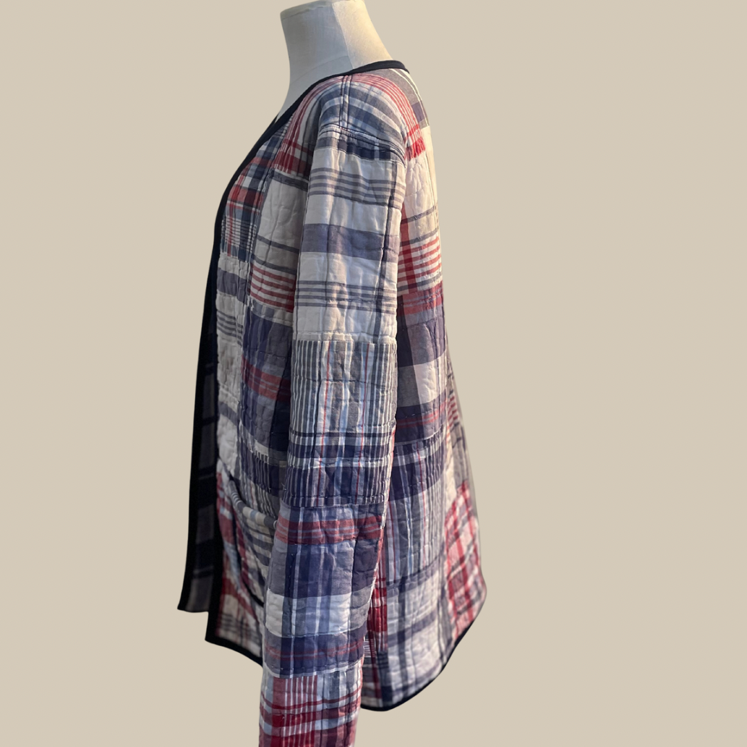 Blue Haven Quilted Coat Long