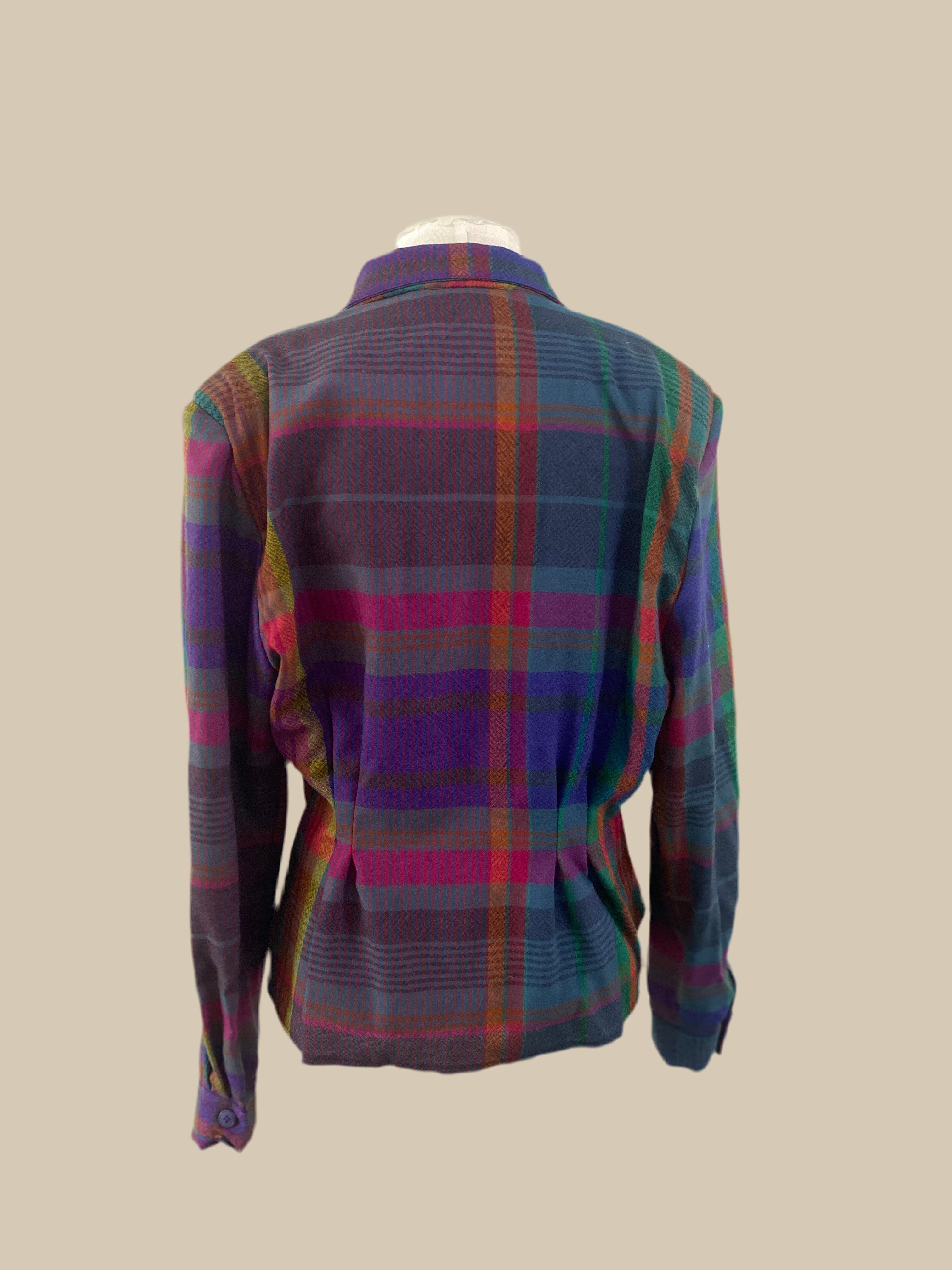 Technicolor Tartan Blazer 🌈🧥