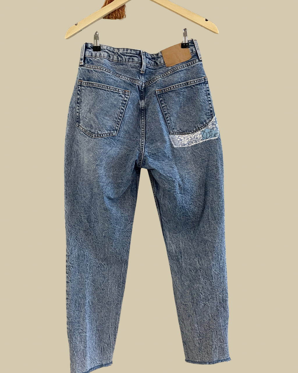 Blue Meadow Patchwork Reworked Jeans