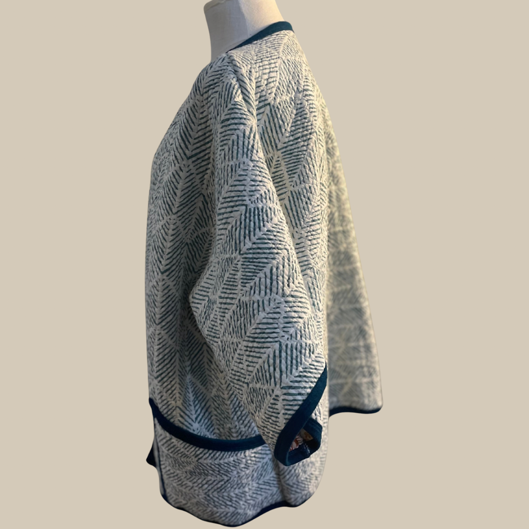 Sea breeze Kantha Style Coat
