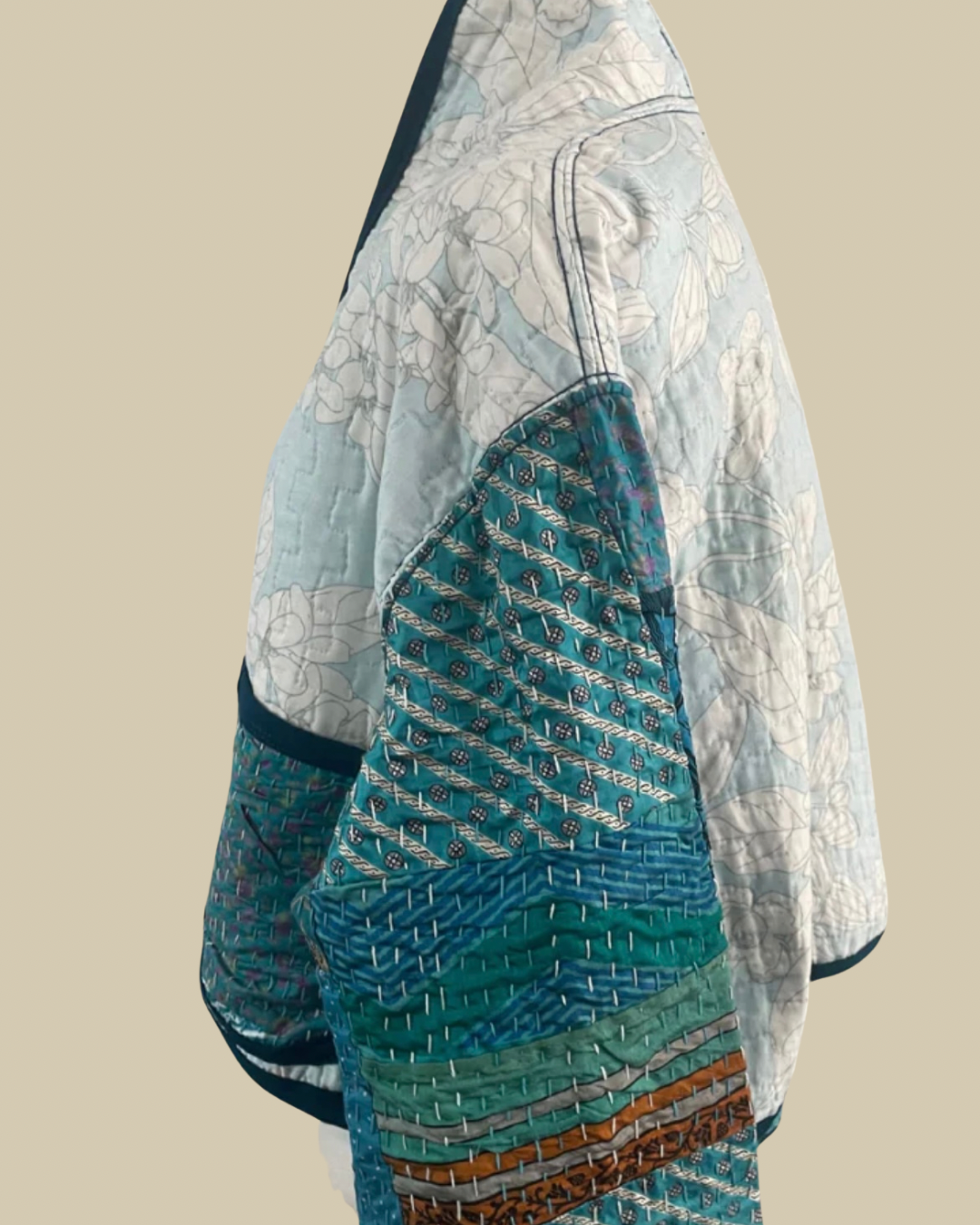 Ocean Bloom Quilted Coat