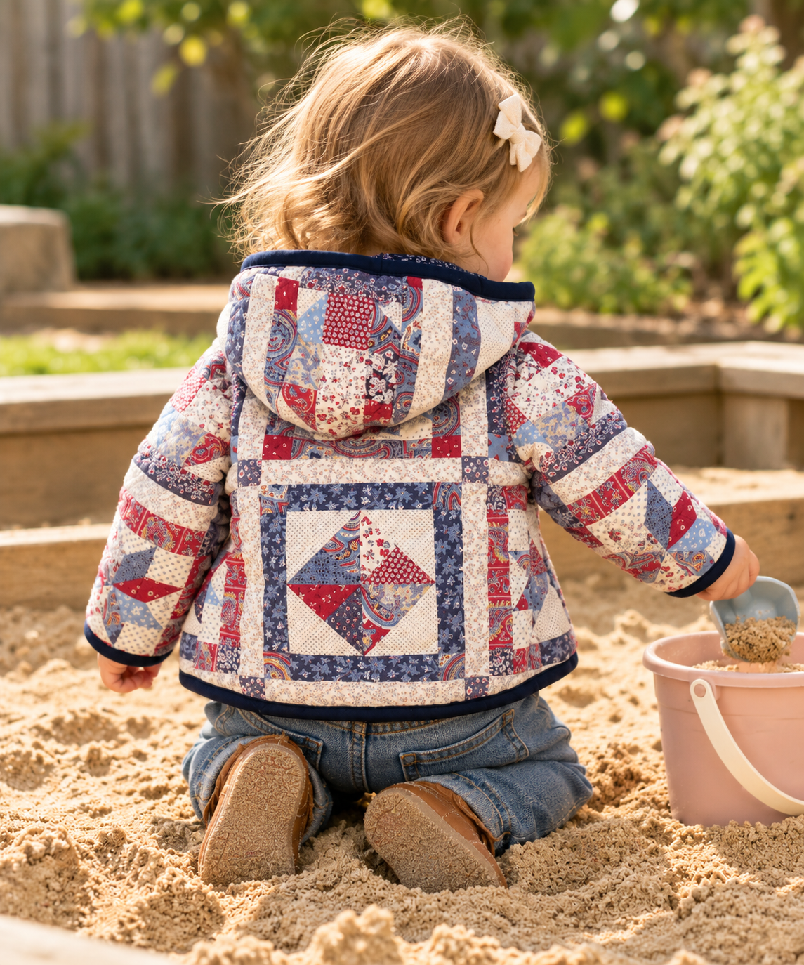 Star Patch Quilted Coat