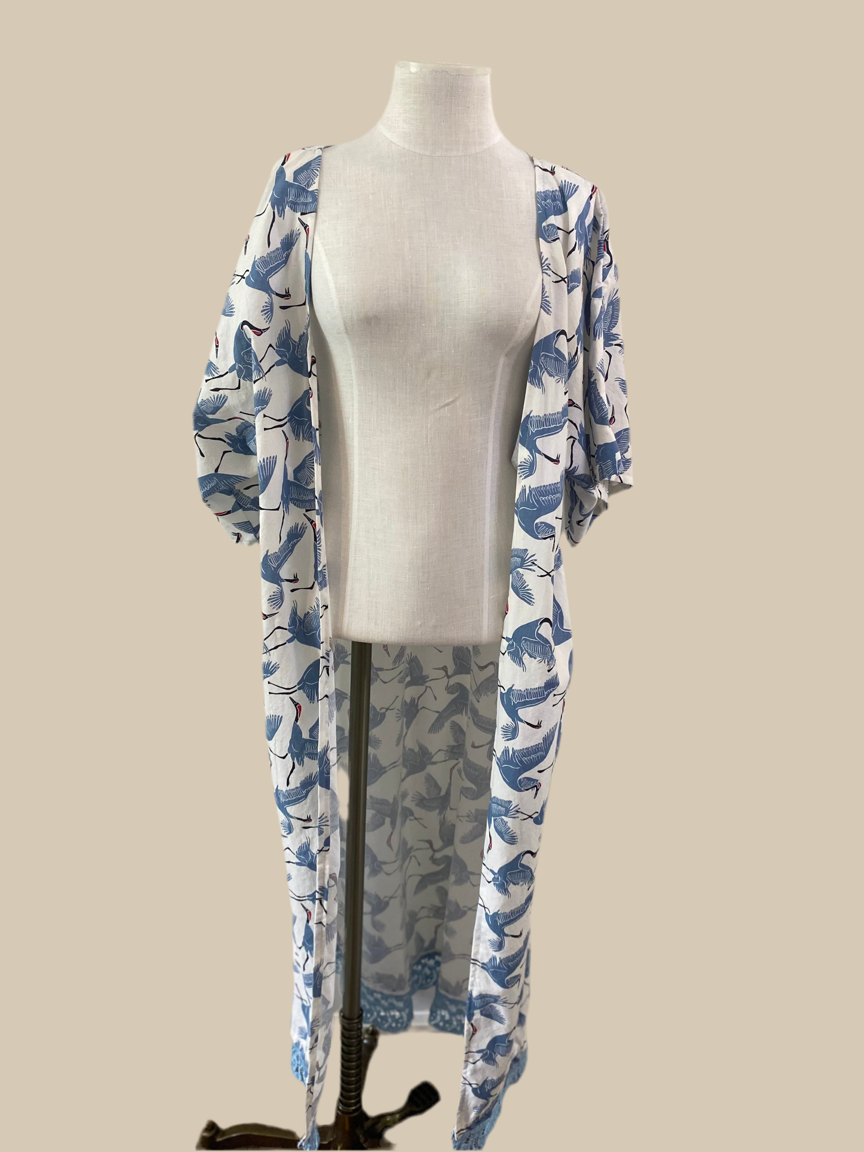 Blue Heron Drift Kimono