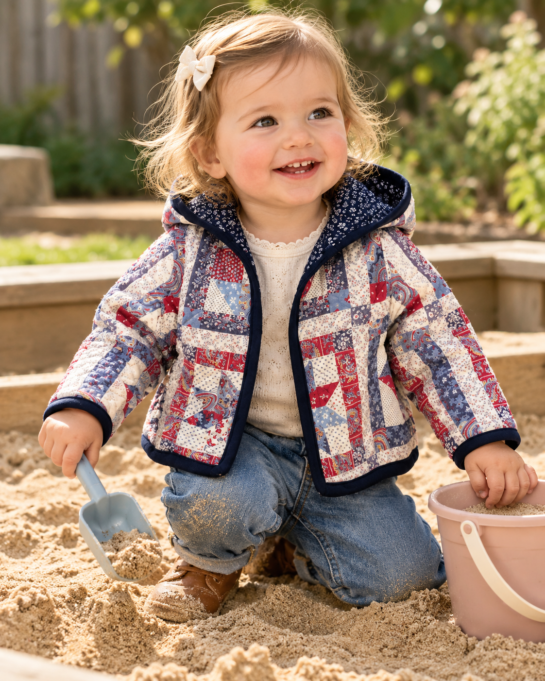 Star Patch Quilted Coat