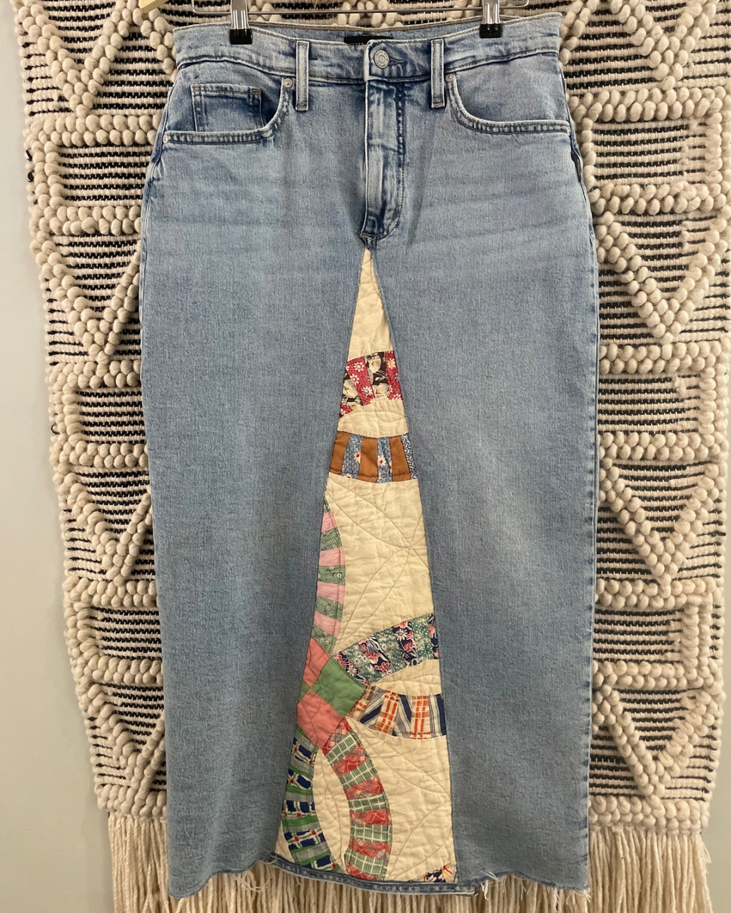 Amfie Reworked  Denim Midi Skirt