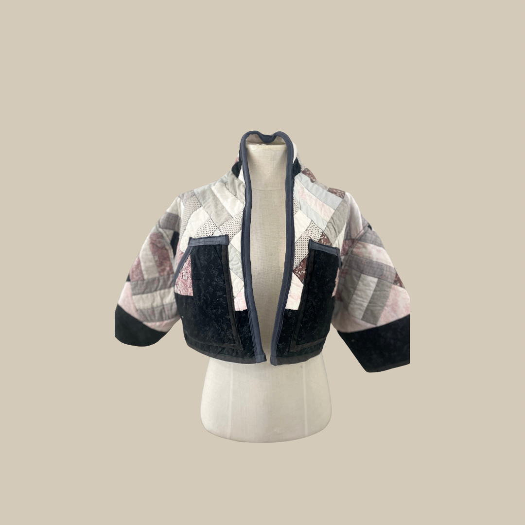 Midnight Lattice Quilted Coat