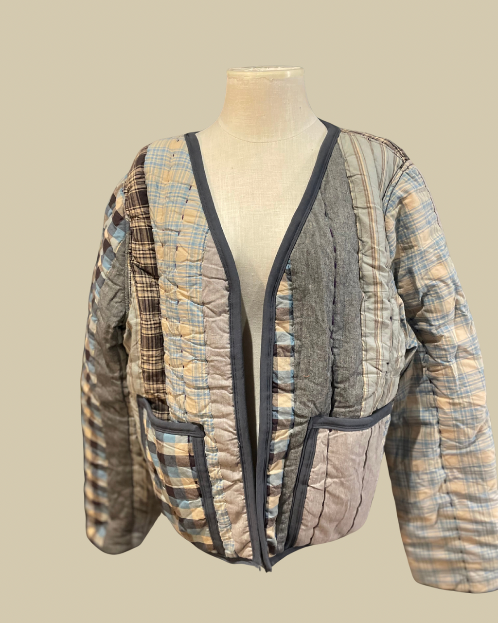 Harbour Plaid Quilt Coat Mid