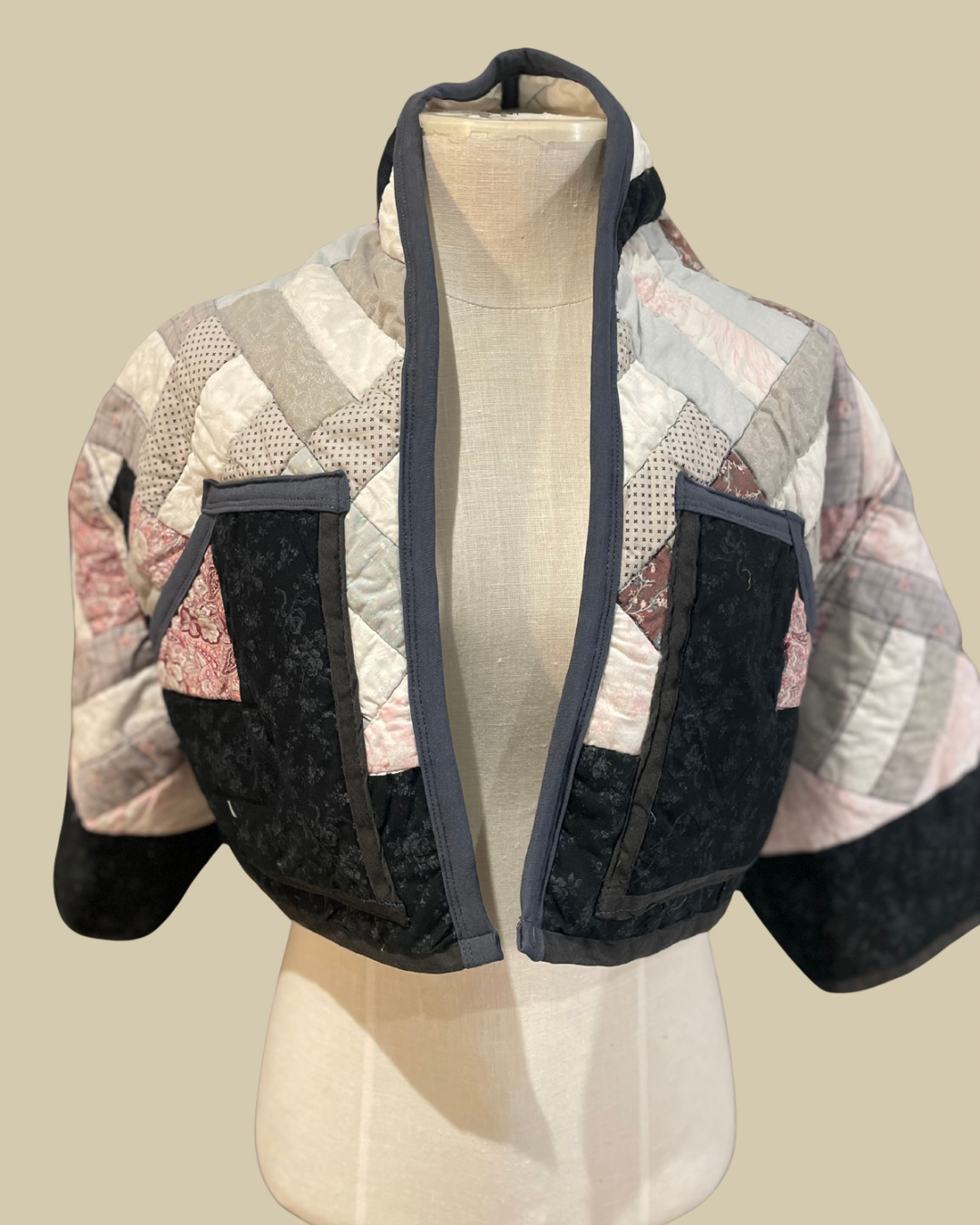 Midnight Lattice Quilted Coat