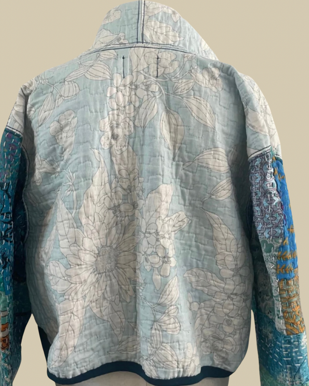 Ocean Bloom Quilted Coat