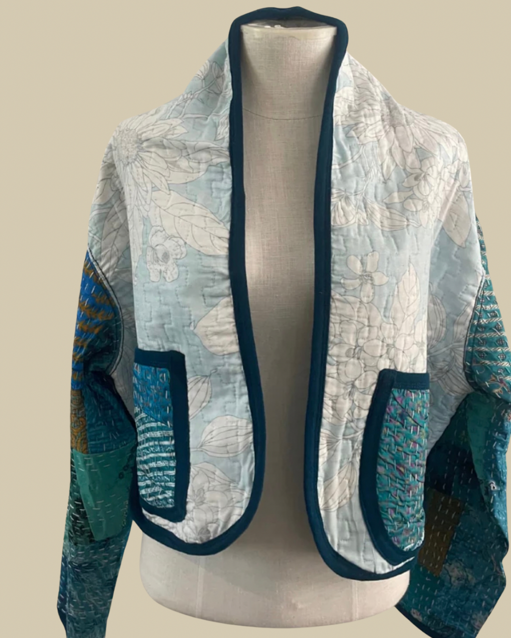 Ocean Bloom Quilted Coat