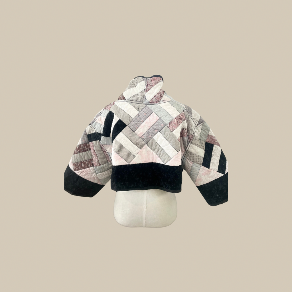 Midnight Lattice Quilted Coat