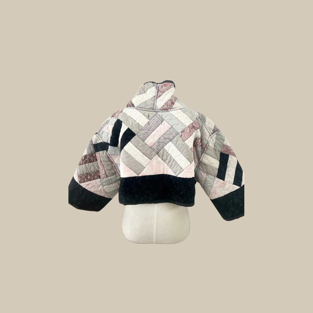 Midnight Lattice Quilted Coat
