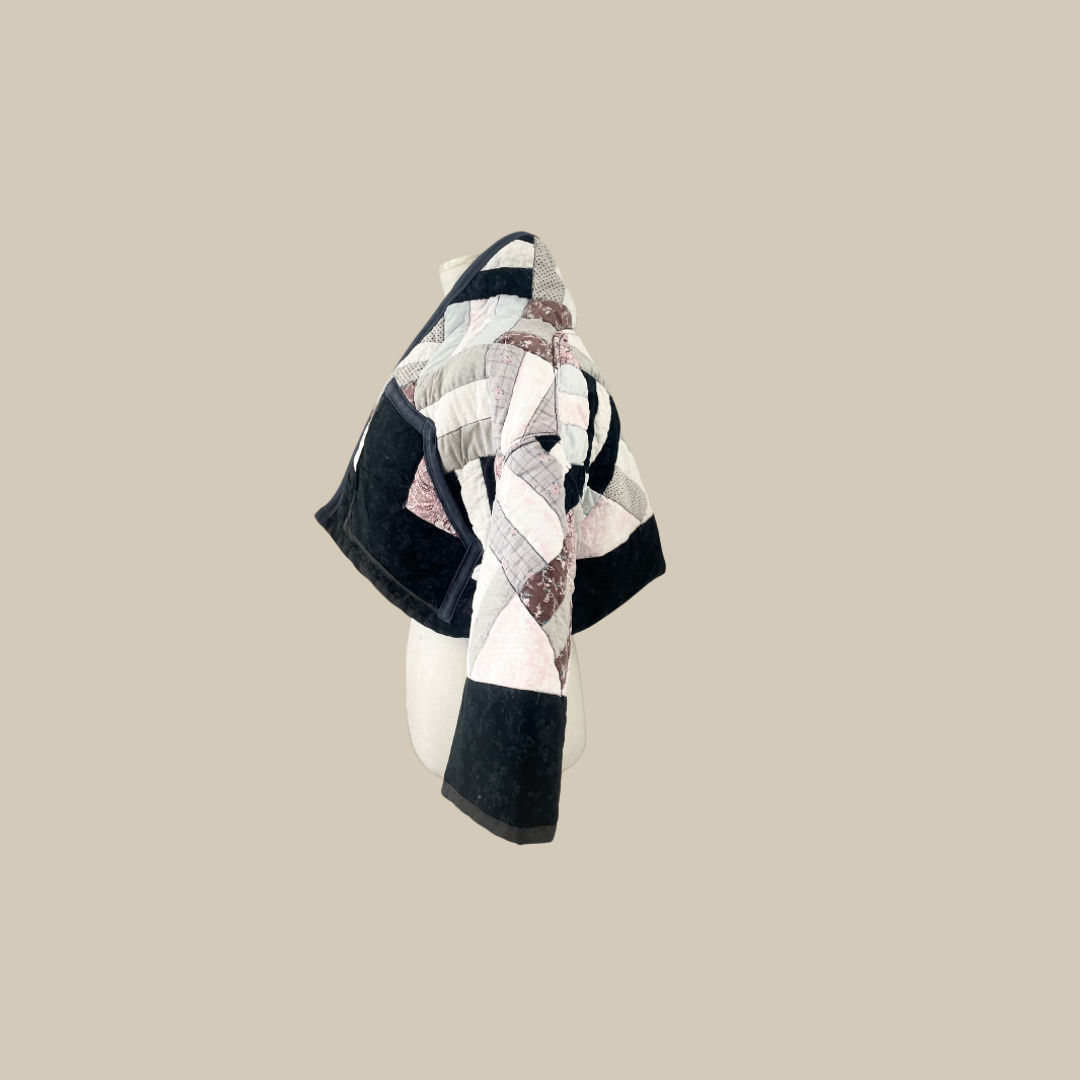 Midnight Lattice Quilted Coat