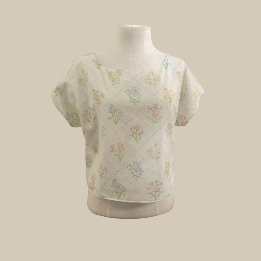 Cross Stitch Bloom Top