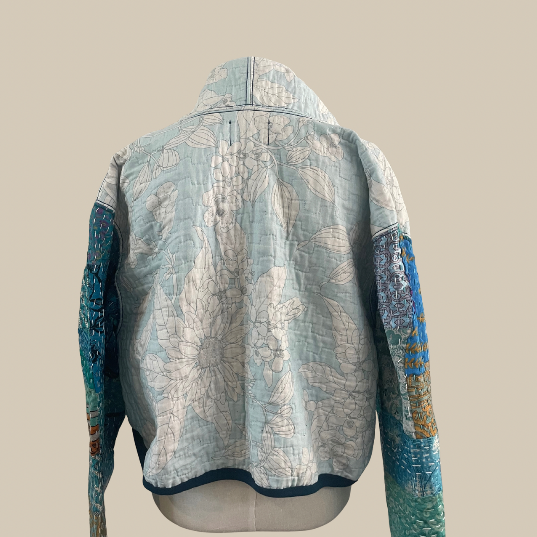 Ocean Bloom Quilted Coat