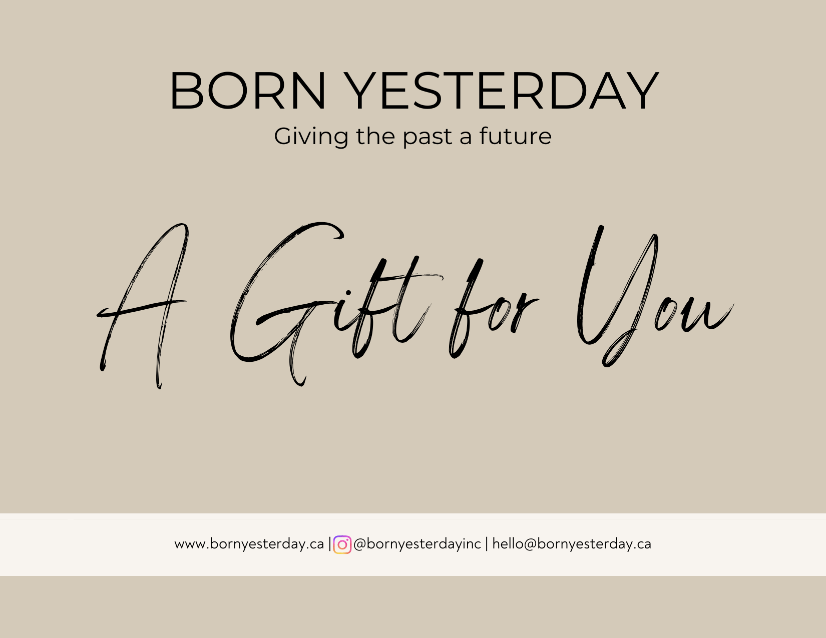 Born Yesterday Gift Card