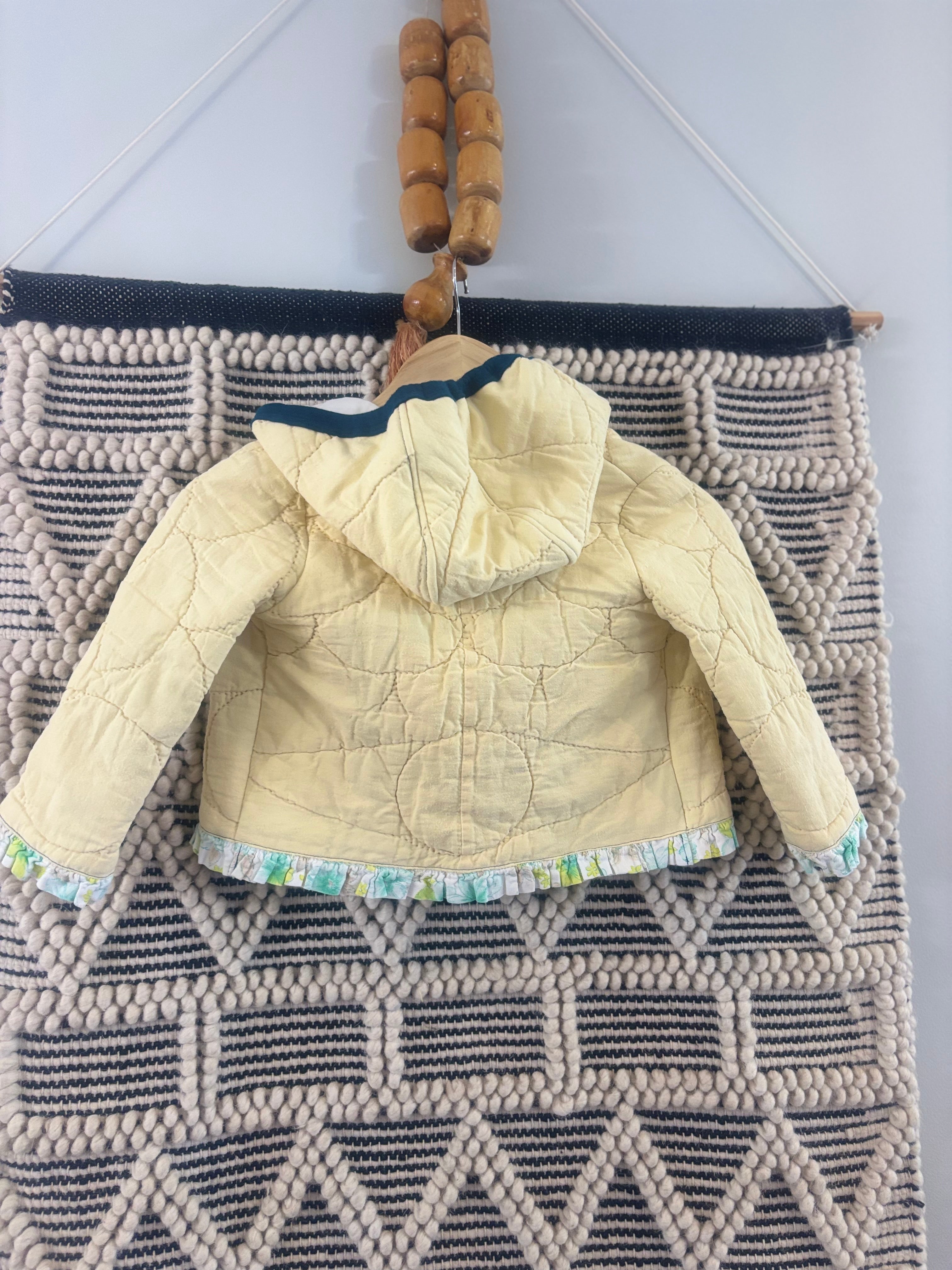 The Lemon Drop Ruffle Kids Coat