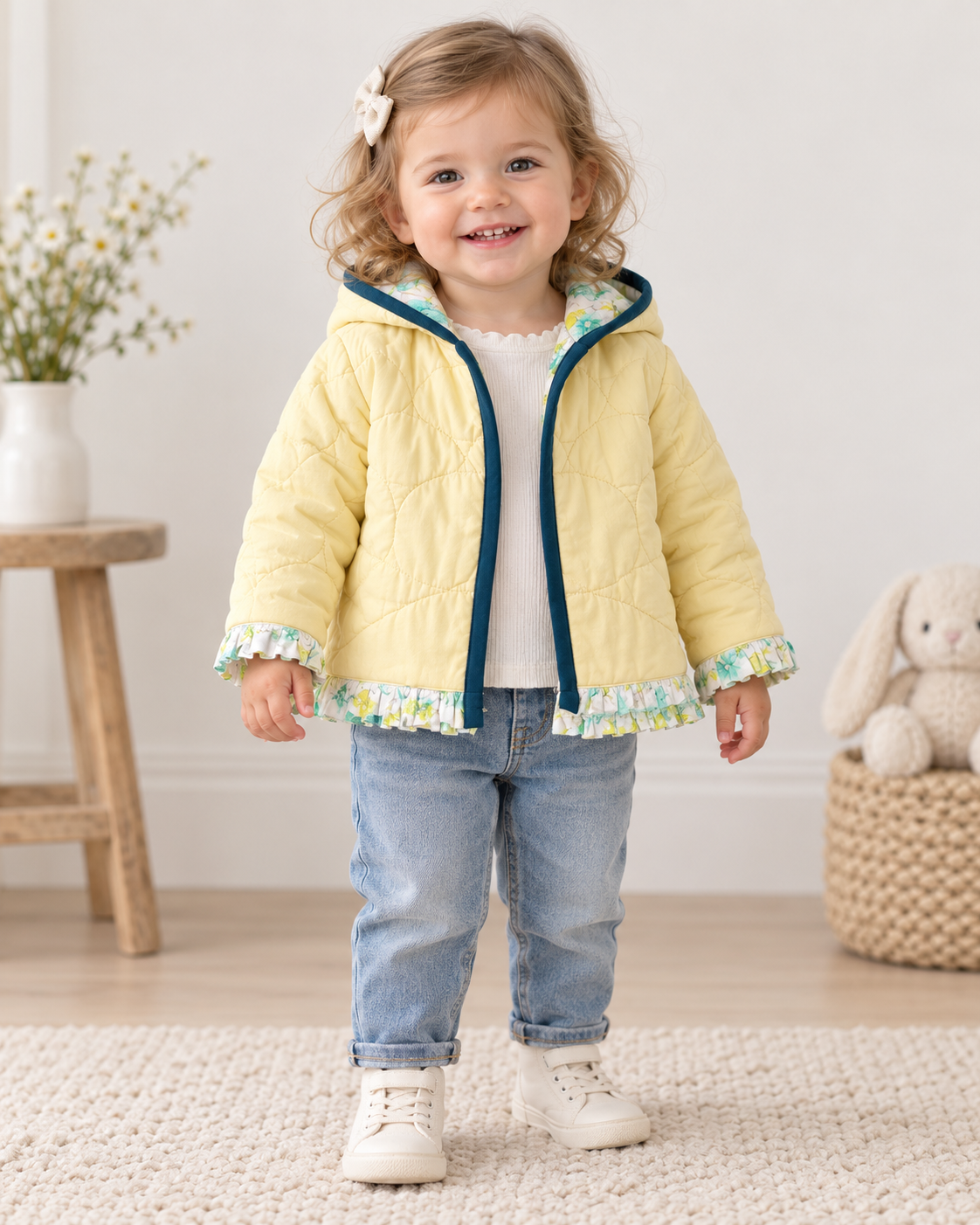 The Lemon Drop Ruffle Kids Coat