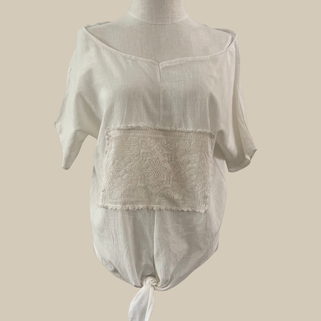 Doilie Panel Tie Up Top